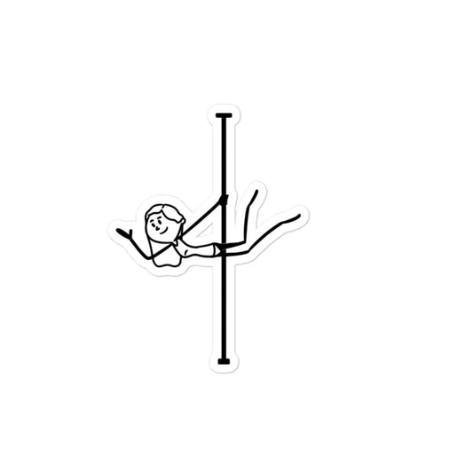High-quality pole dance bubble-free stickers with a unique design, ideal for customizing your favorite accessories, from water bottles to dance gear.