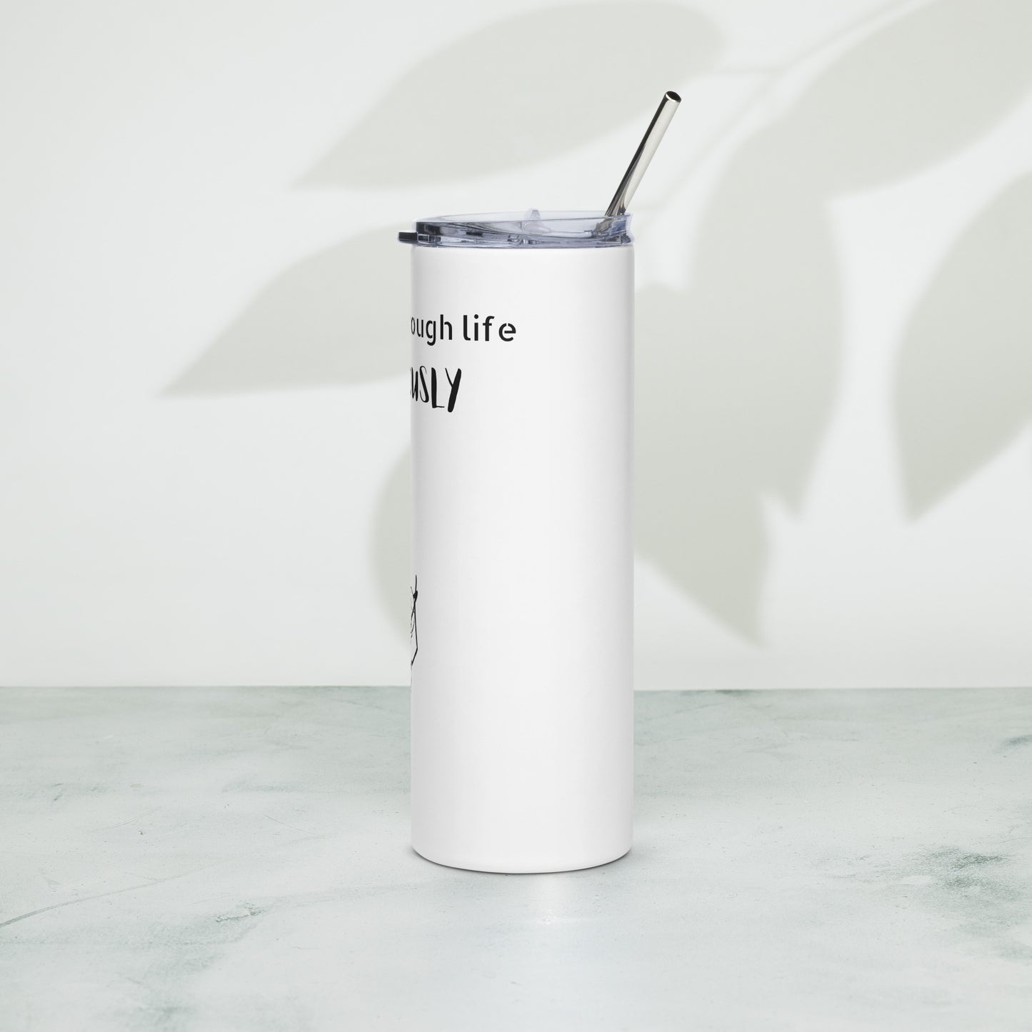 Durable stainless steel tumbler with pole dance design — ideal for studio sessions and travel.