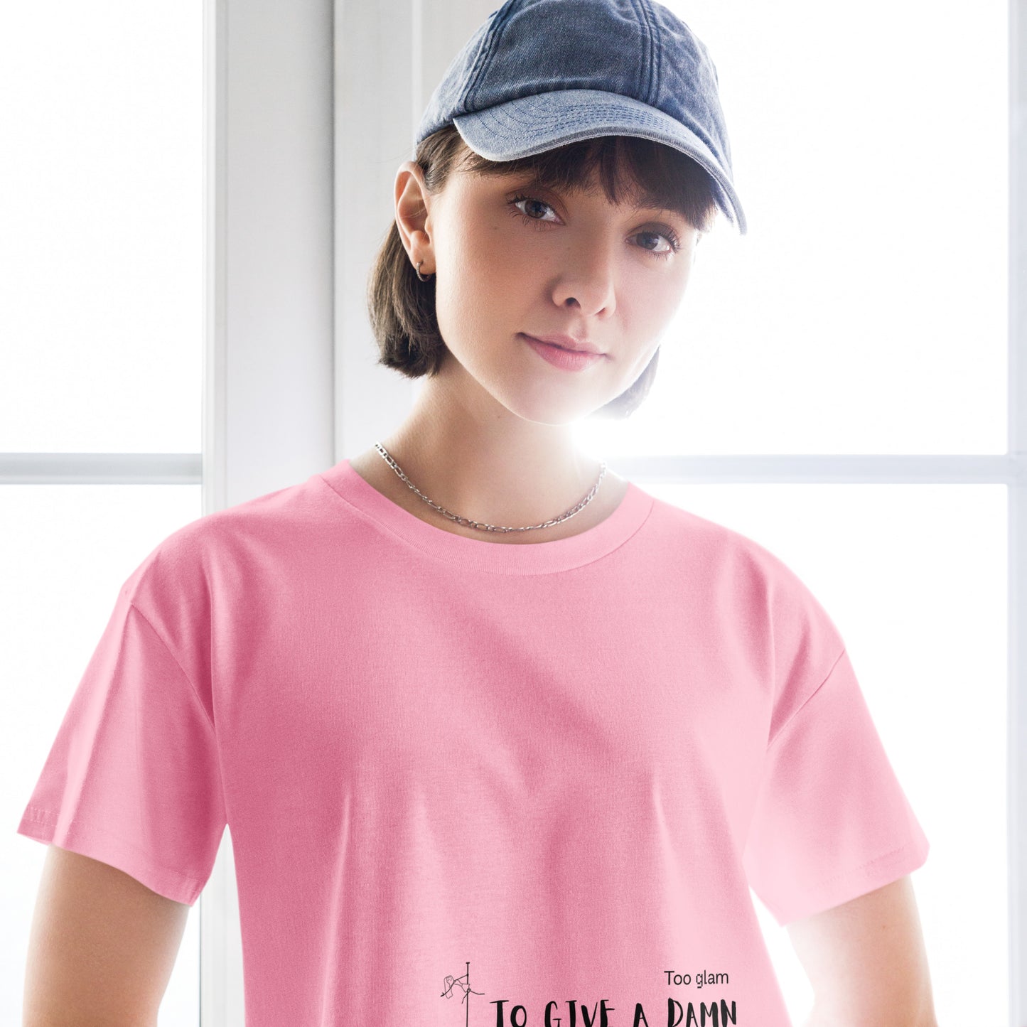 Trendy women’s crop top with a striking pole dance graphic, designed for comfort and style during workouts or casual outings.
