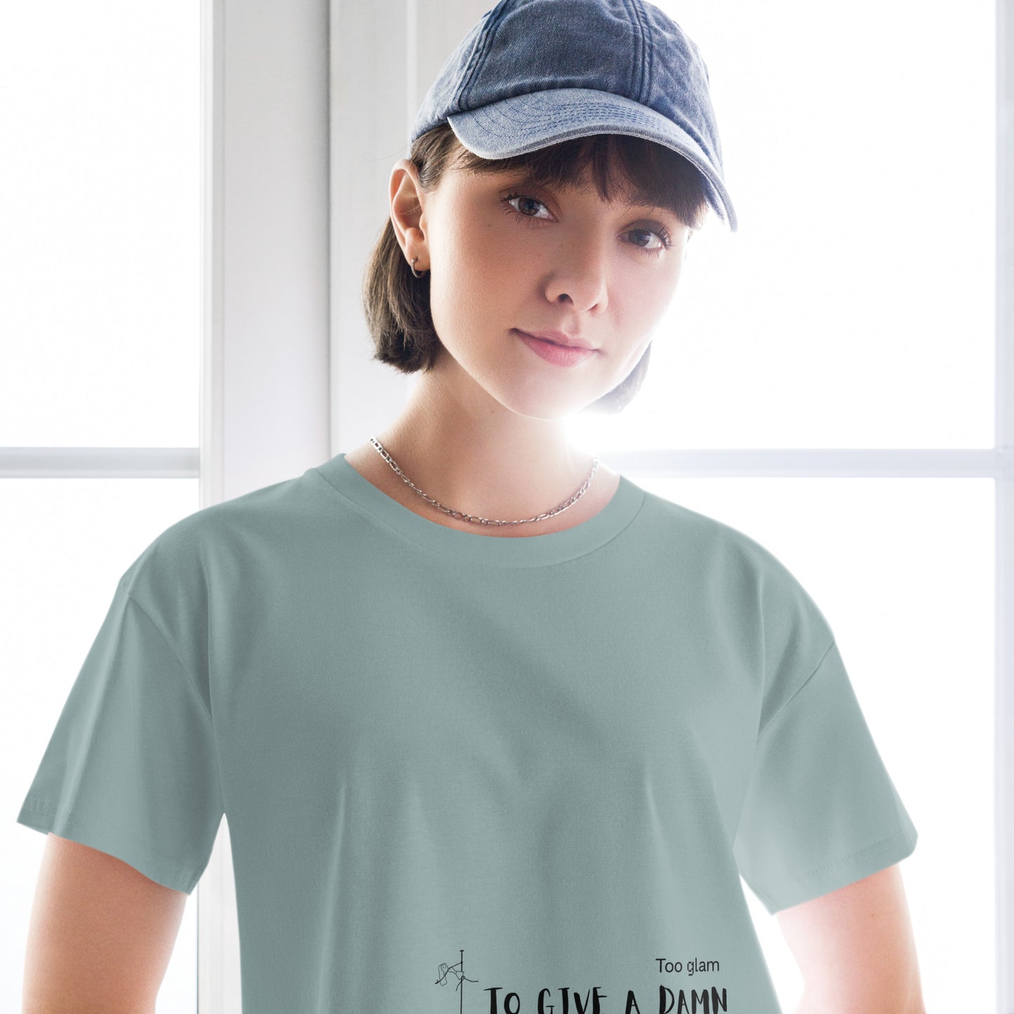 Trendy women’s crop top with a striking pole dance graphic, designed for comfort and style during workouts or casual outings.