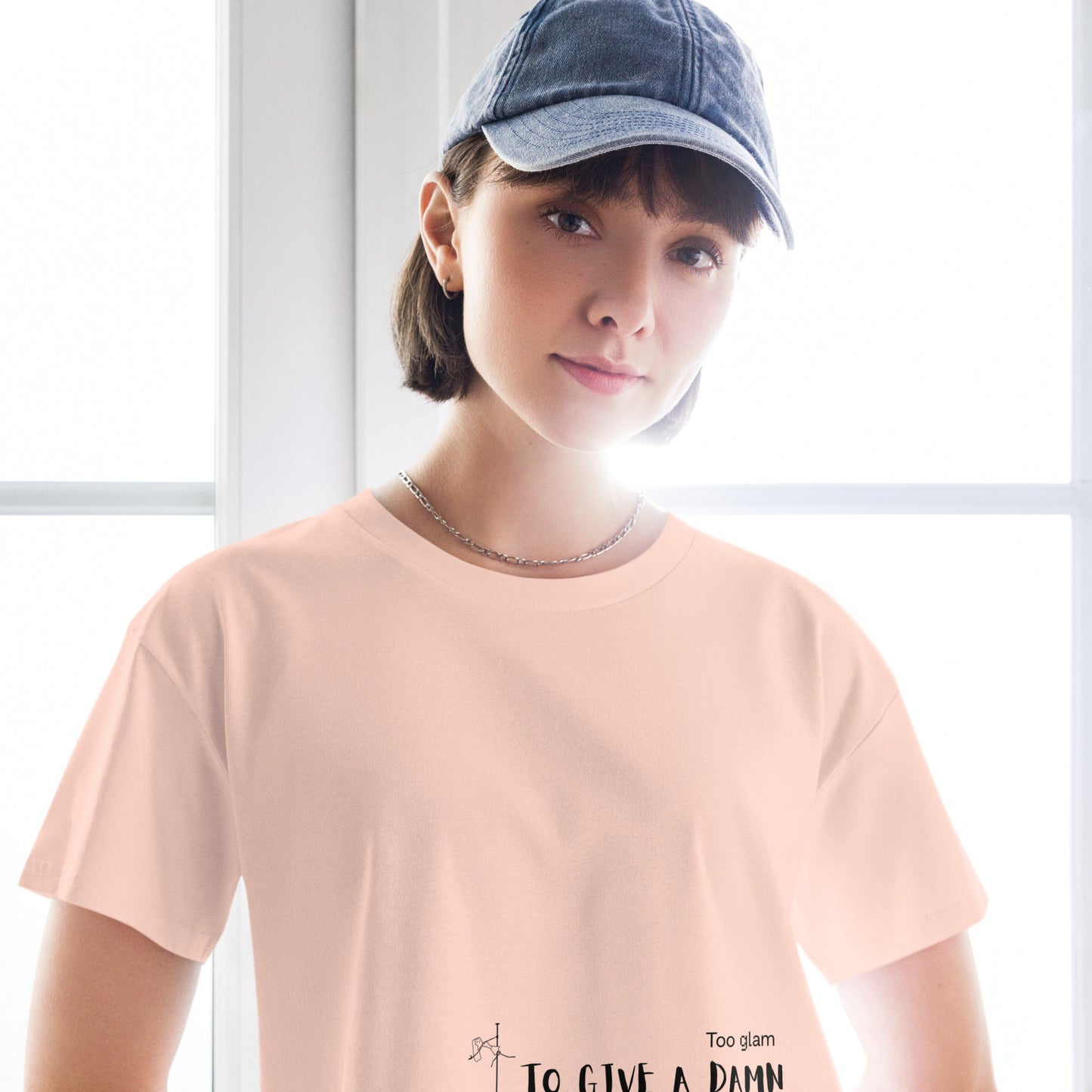Trendy women’s crop top with a striking pole dance graphic, designed for comfort and style during workouts or casual outings.