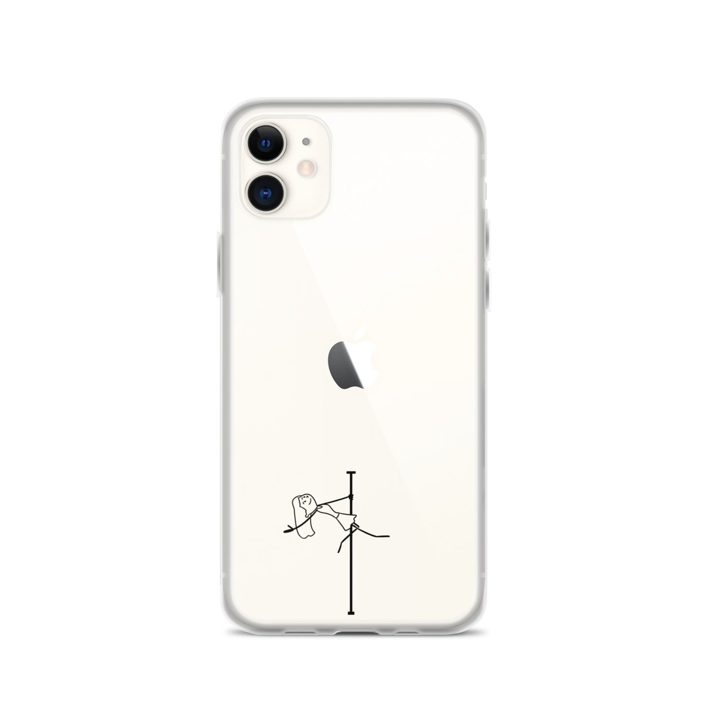 Lightweight clear iPhone case with a vibrant pole dance design, offering stylish protection while showcasing your love for pole dance.