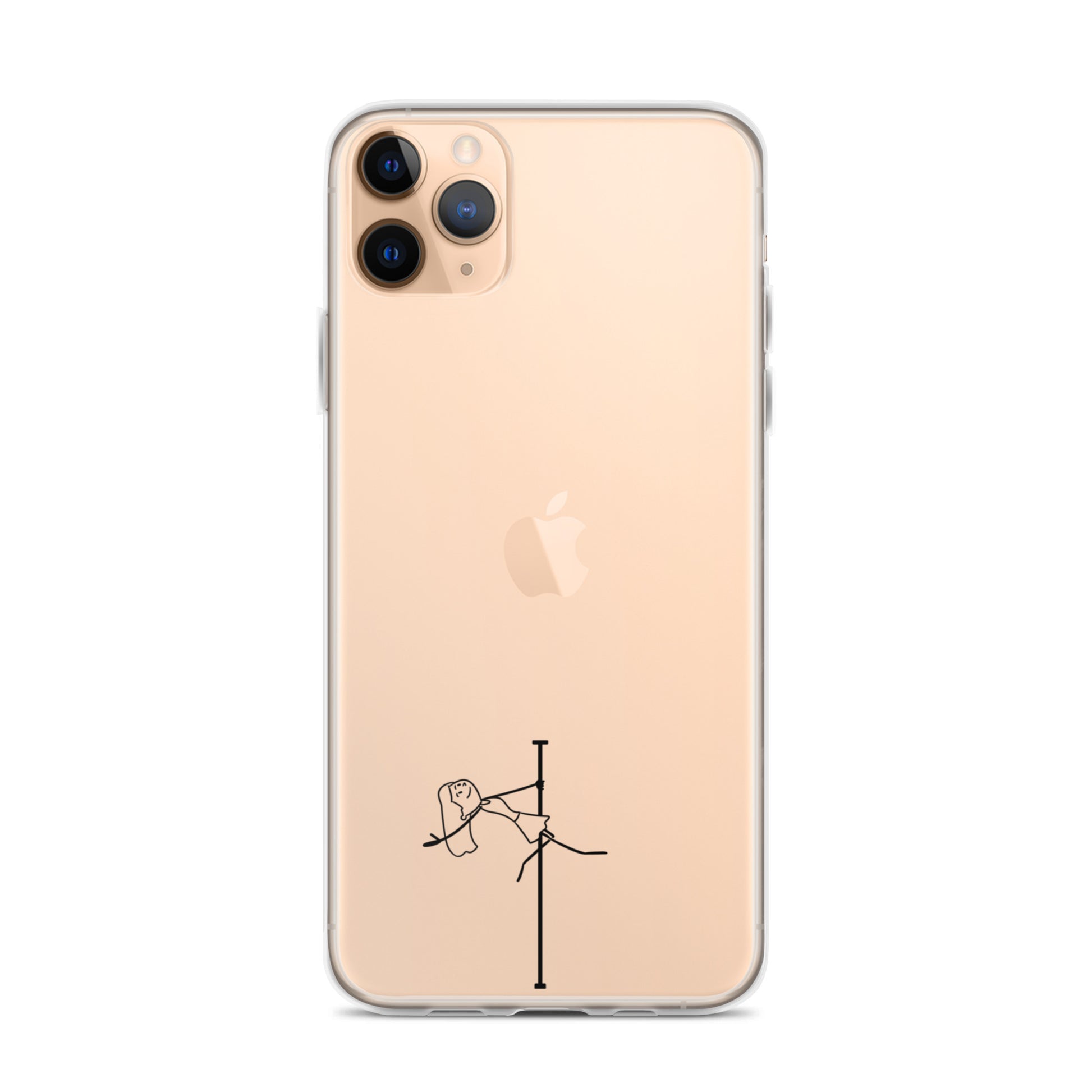 Lightweight clear iPhone case with a vibrant pole dance design, offering stylish protection while showcasing your love for pole dance.