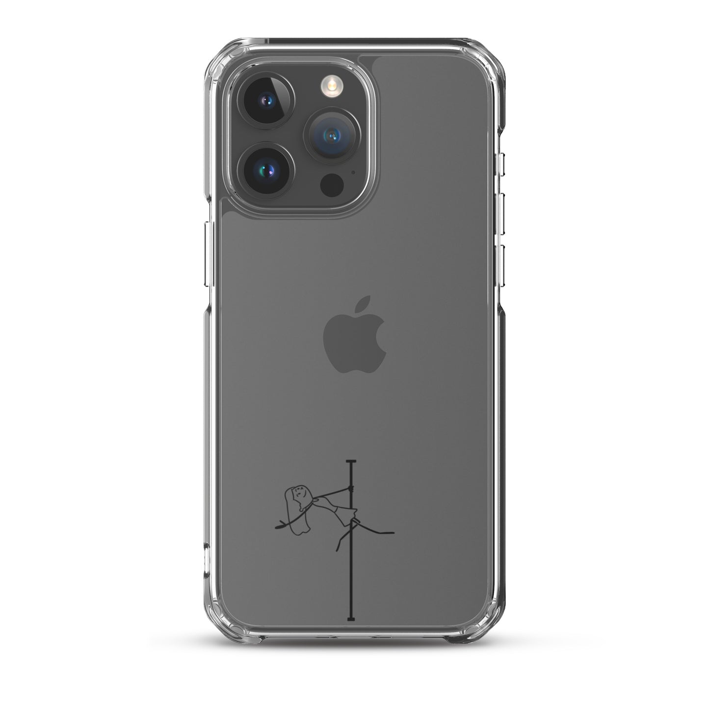 Lightweight clear iPhone case with a vibrant pole dance design, offering stylish protection while showcasing your love for pole dance.