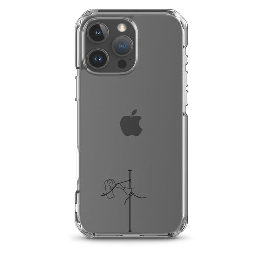 Lightweight clear iPhone case with a vibrant pole dance design, offering stylish protection while showcasing your love for pole dance.