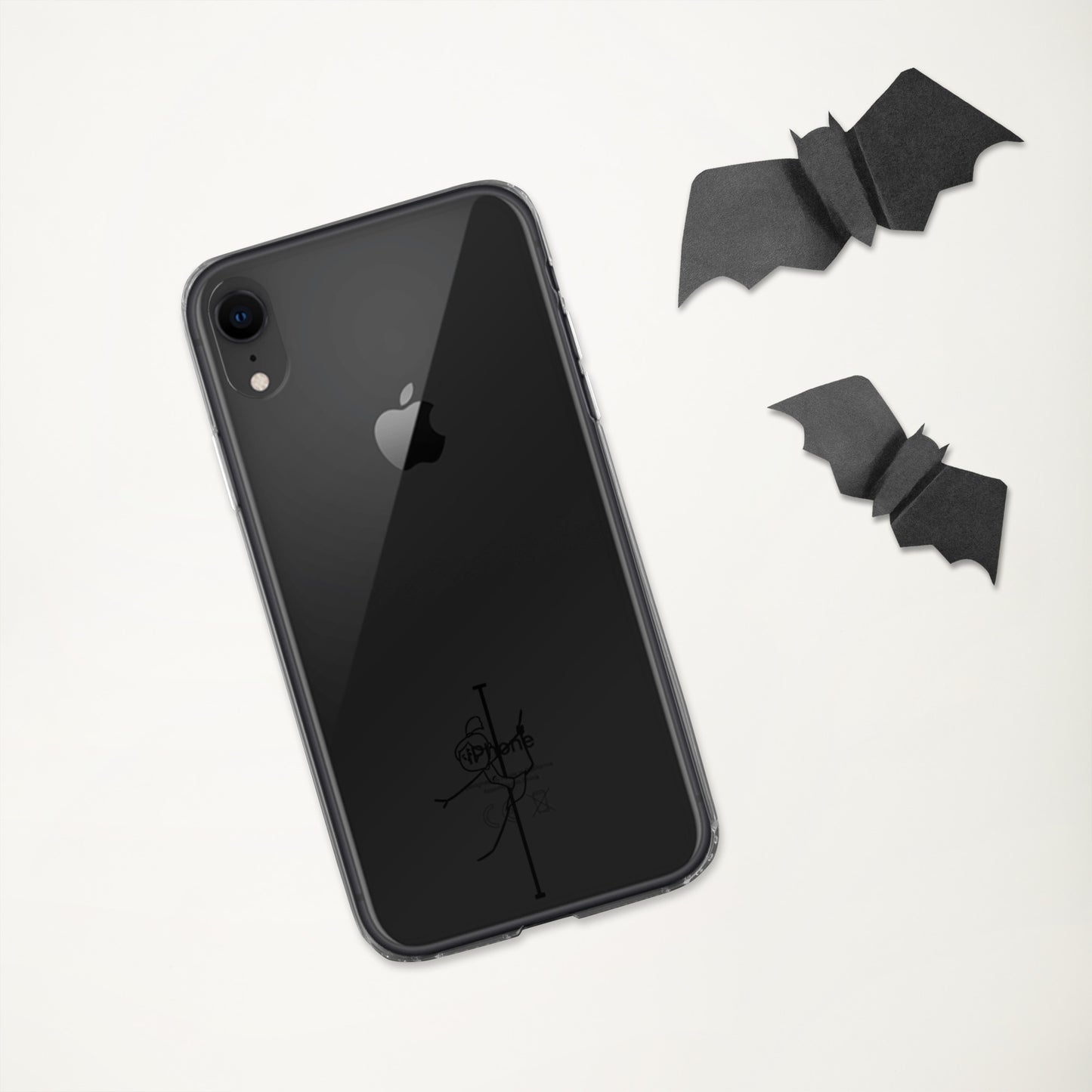 Sleek clear iPhone case featuring a pole dance design, offering lightweight protection while showcasing your phone’s original look.