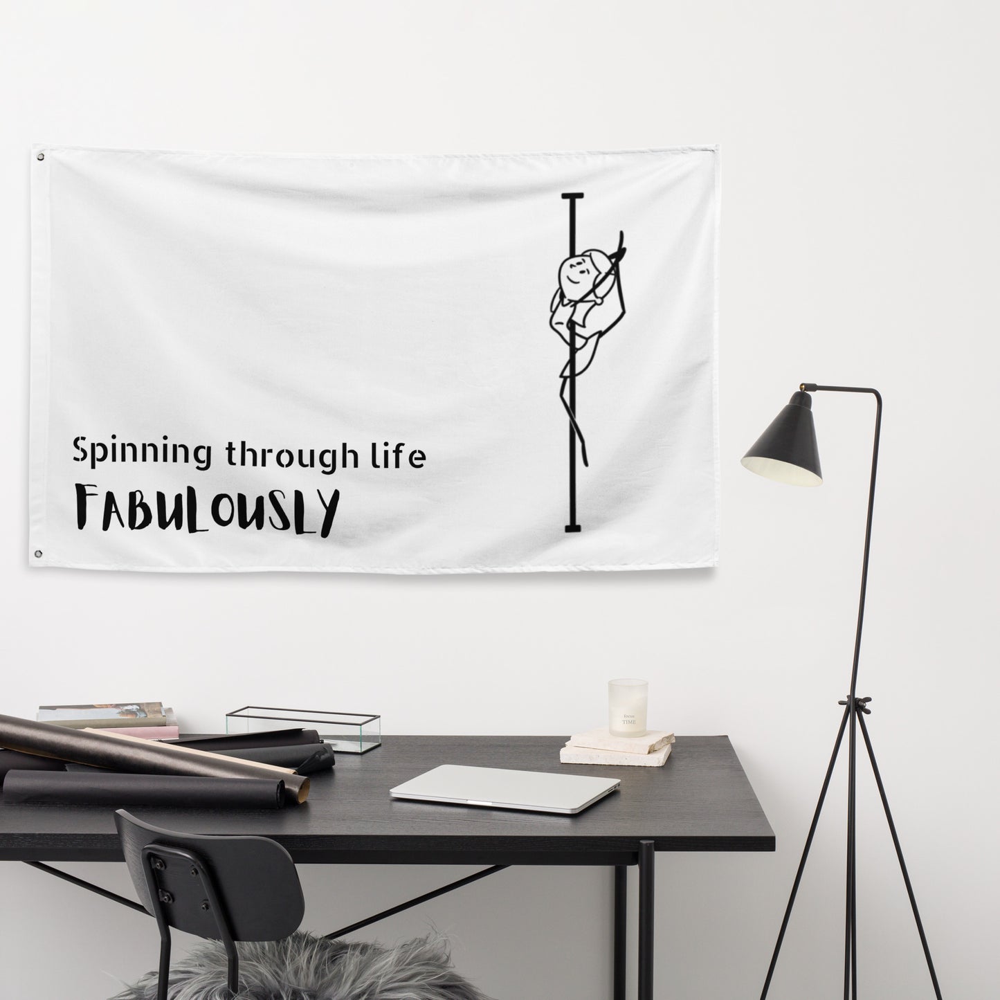 High-quality pole dance flag, perfect for wall hanging or outdoor display.