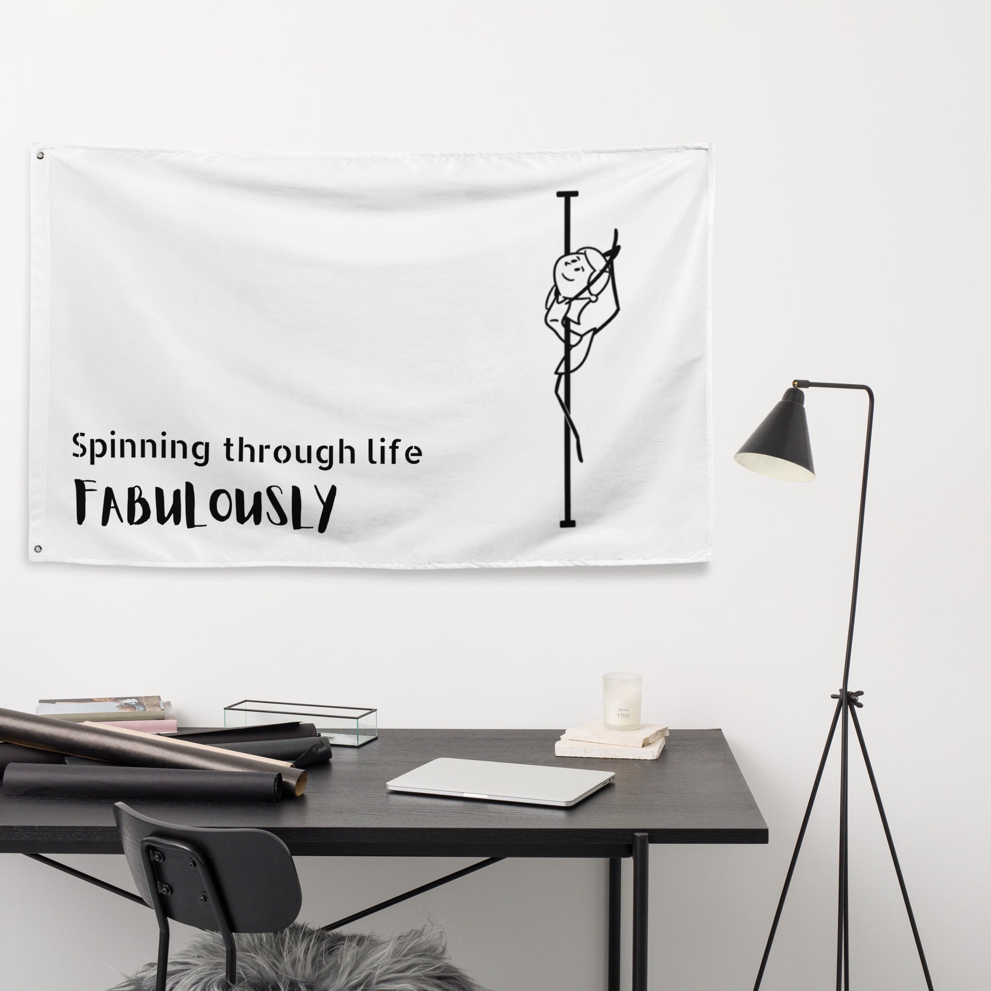 High-quality pole dance flag, perfect for wall hanging or outdoor display.