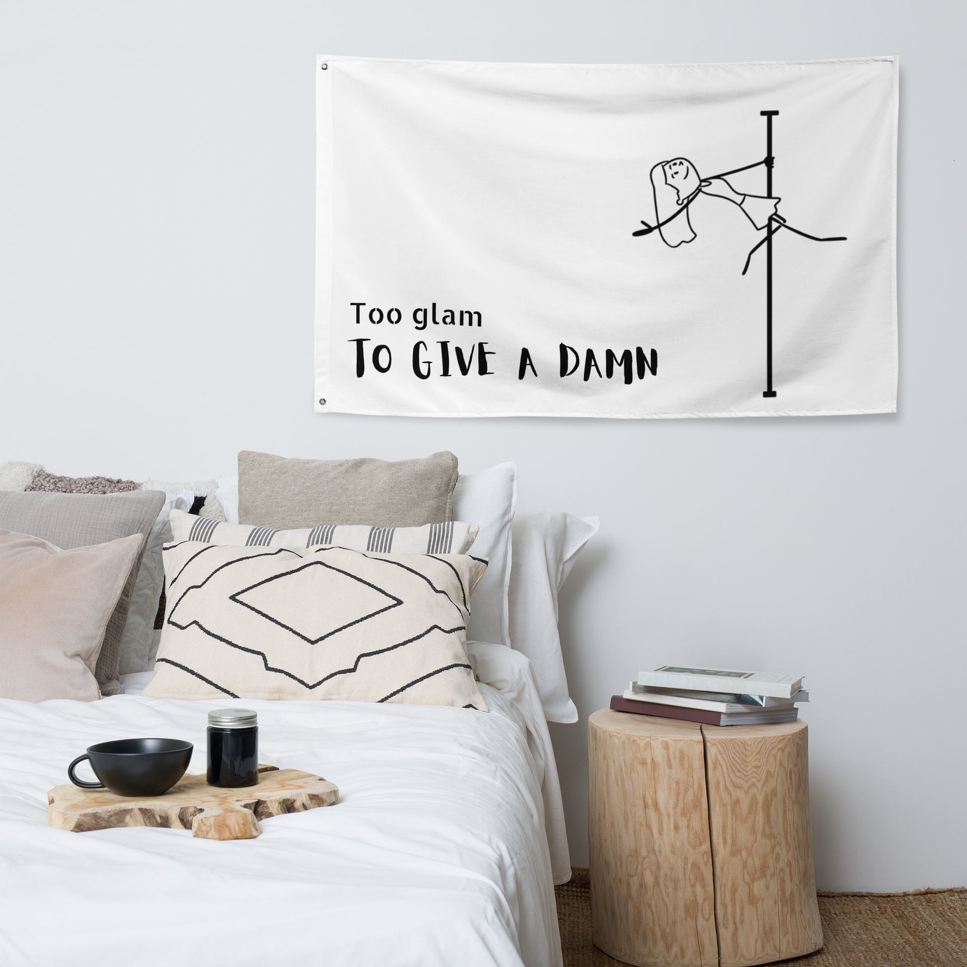 Vibrant pole dance flag featuring striking prints to showcase your pole pride.