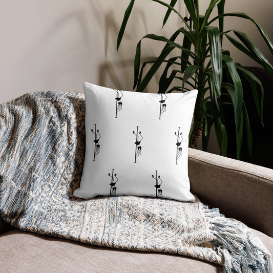 Premium pillow case featuring a bold pole dance print, perfect for adding a unique, stylish touch to your bedroom, lounge, or studio décor.