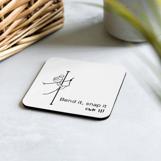 Single pole dance themed coaster featuring a durable finish and eye-catching print.