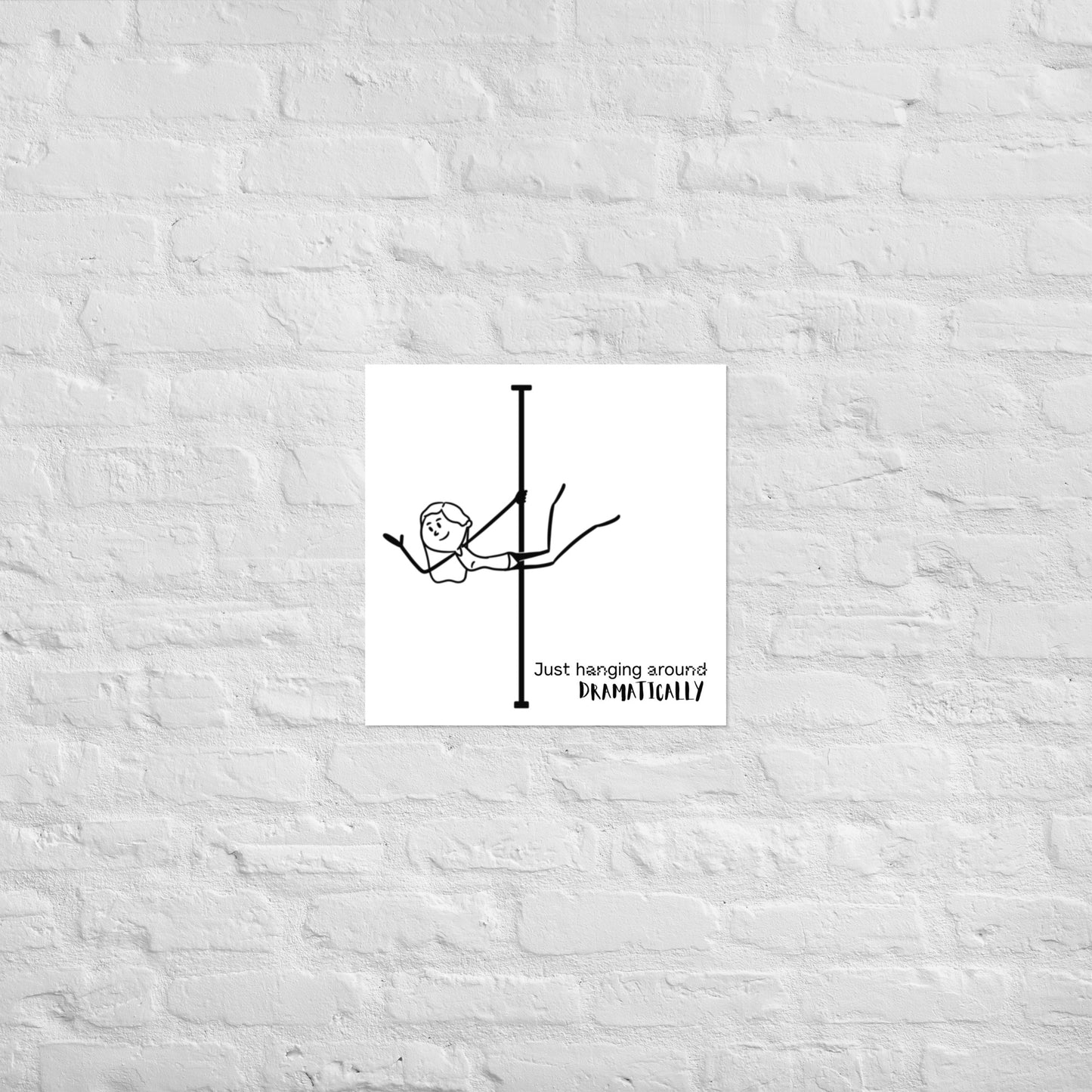 Stylish pole dance wall poster, ideal for adding personality to your pole practice area.