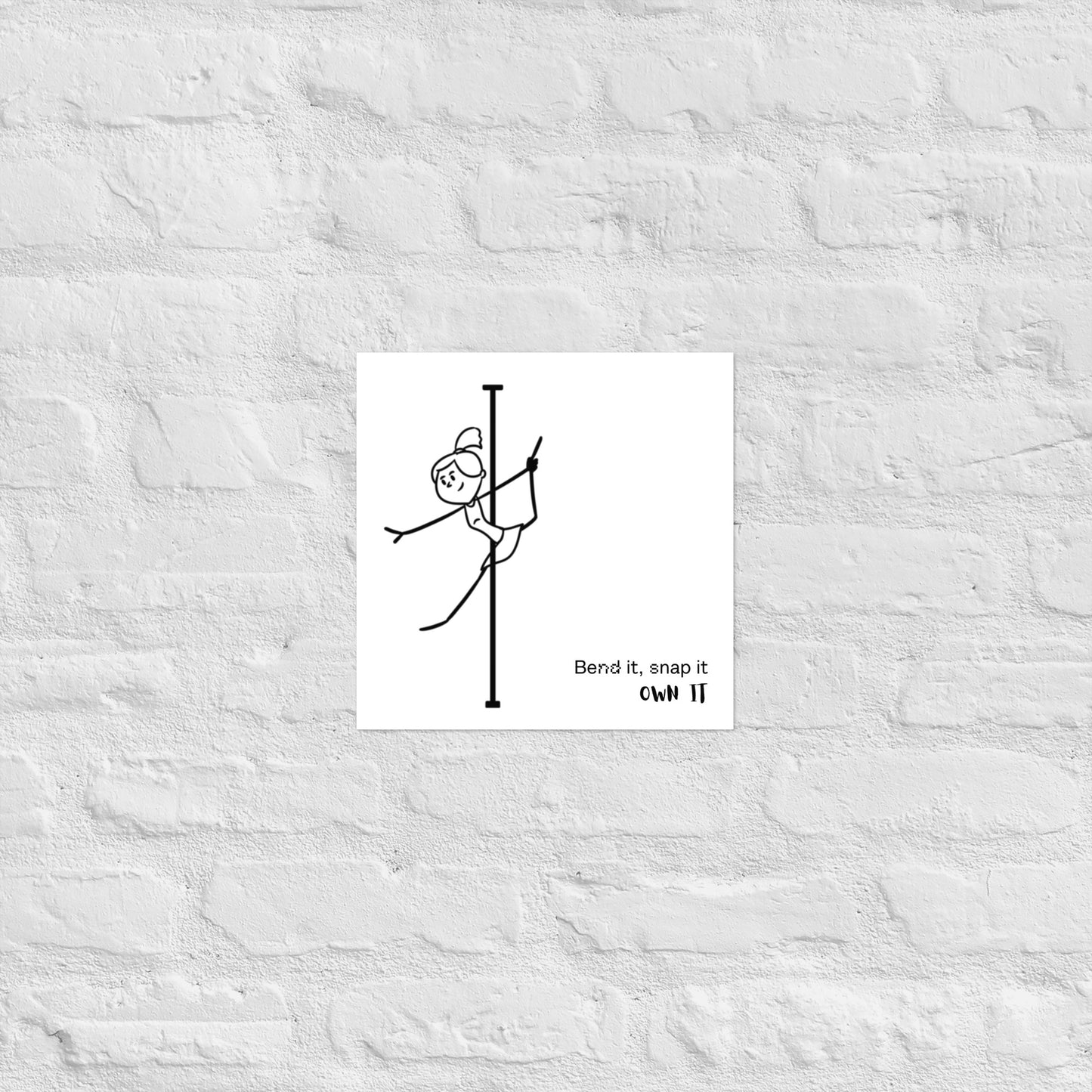 Pole dance art poster featuring bold, empowering designs for studio or home decor.