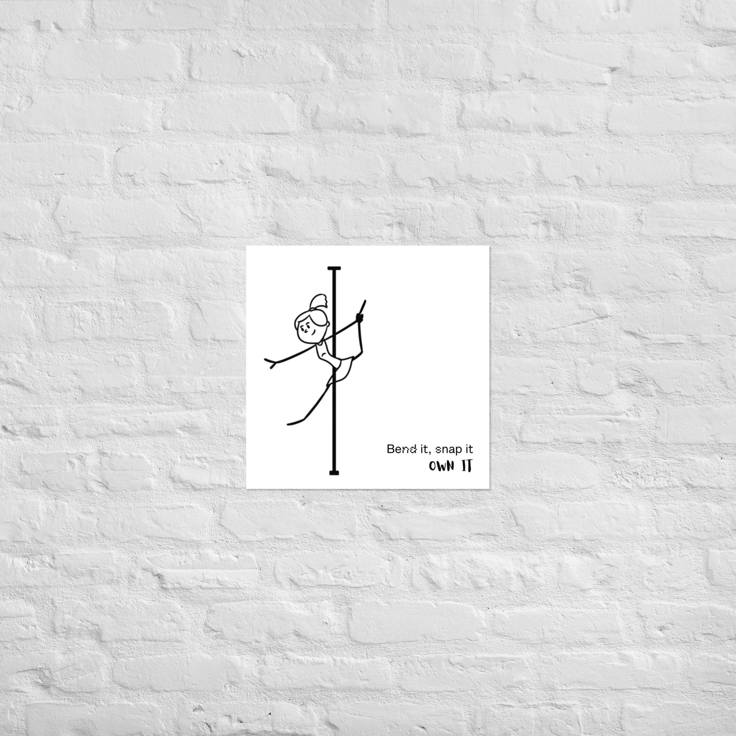 Pole dance art poster featuring bold, empowering designs for studio or home decor.