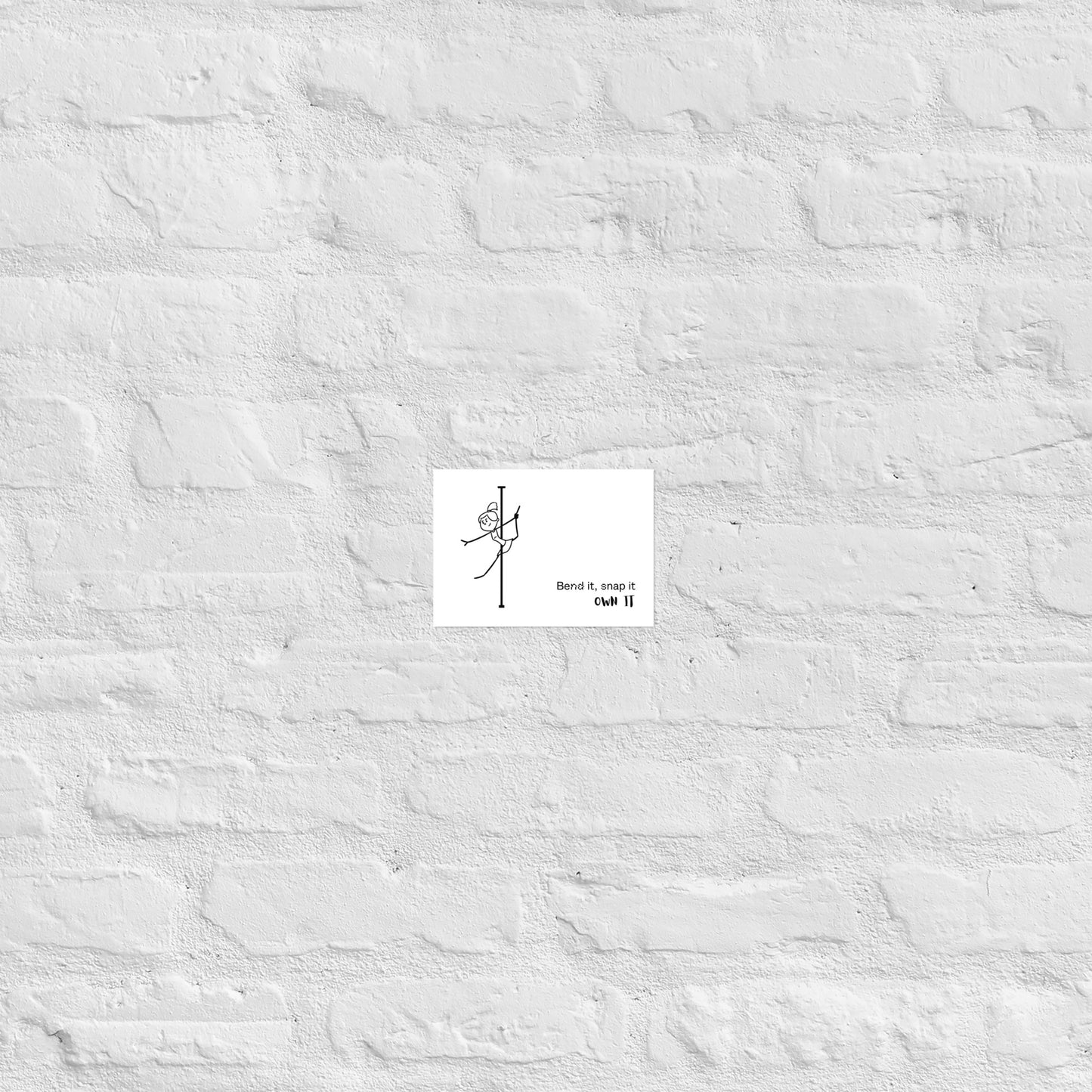 Pole dance art poster featuring bold, empowering designs for studio or home decor.