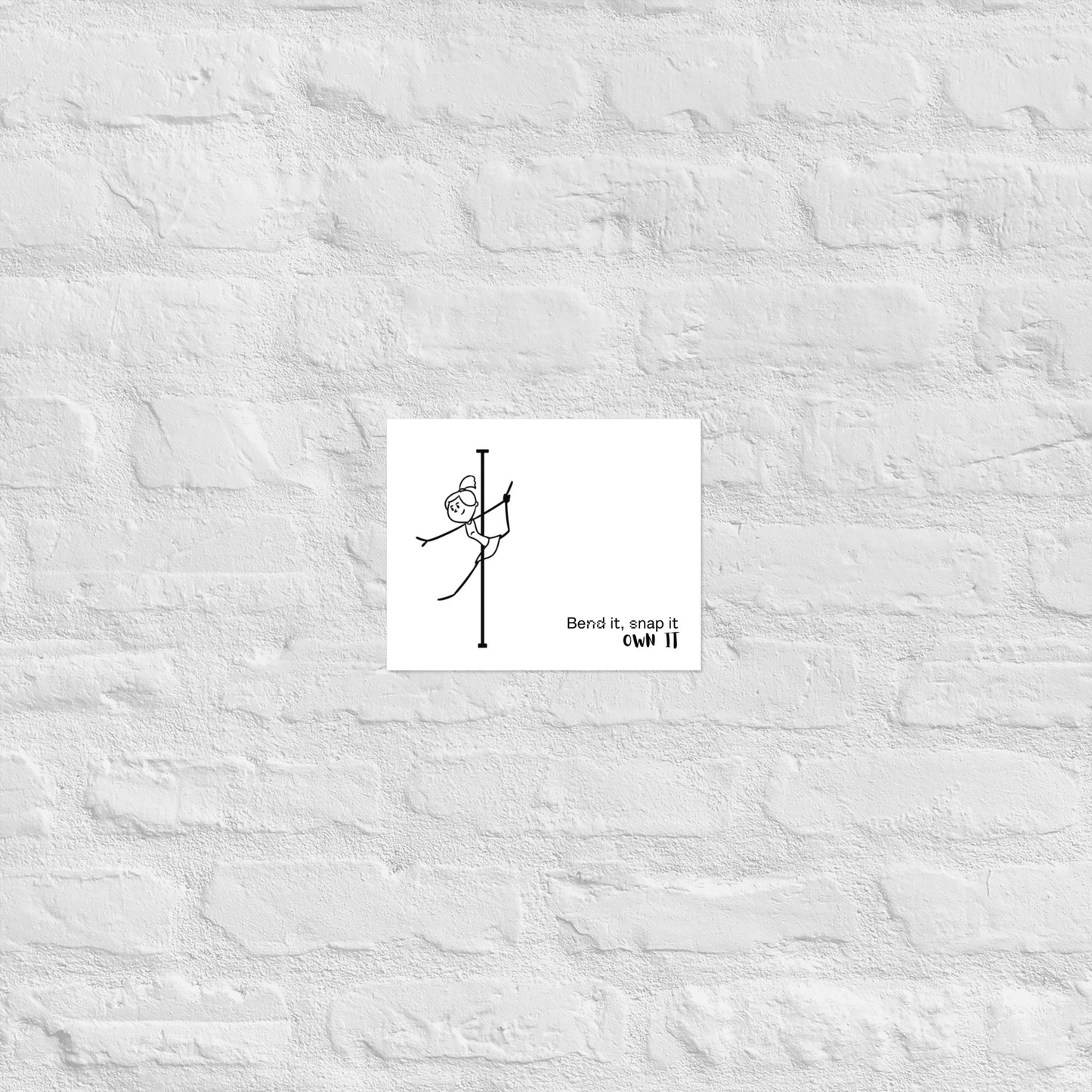 Pole dance art poster featuring bold, empowering designs for studio or home decor.