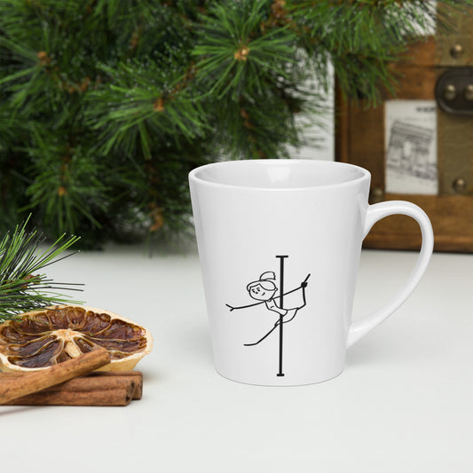 Pole dance ceramic latte mug with vibrant design, perfect for your favorite hot drinks.