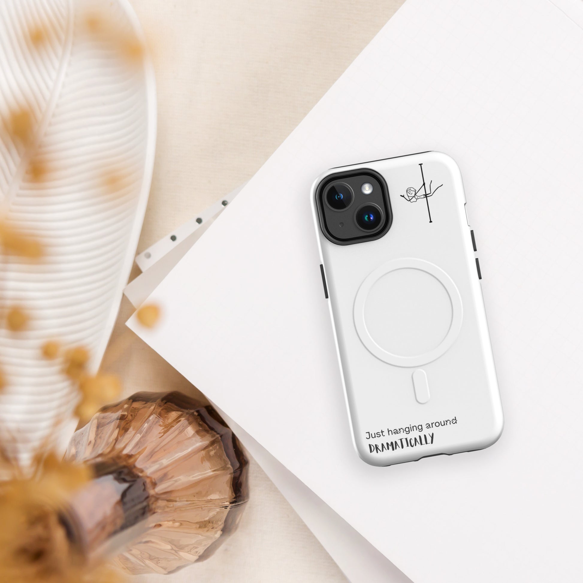 Protective iPhone tough case with a striking pole dance graphic, combining durability and personality for pole dance lovers.