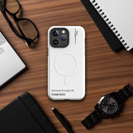 Stylish and durable iPhone tough case featuring a pole dance-inspired design, perfect for showcasing your passion while keeping your phone safe.