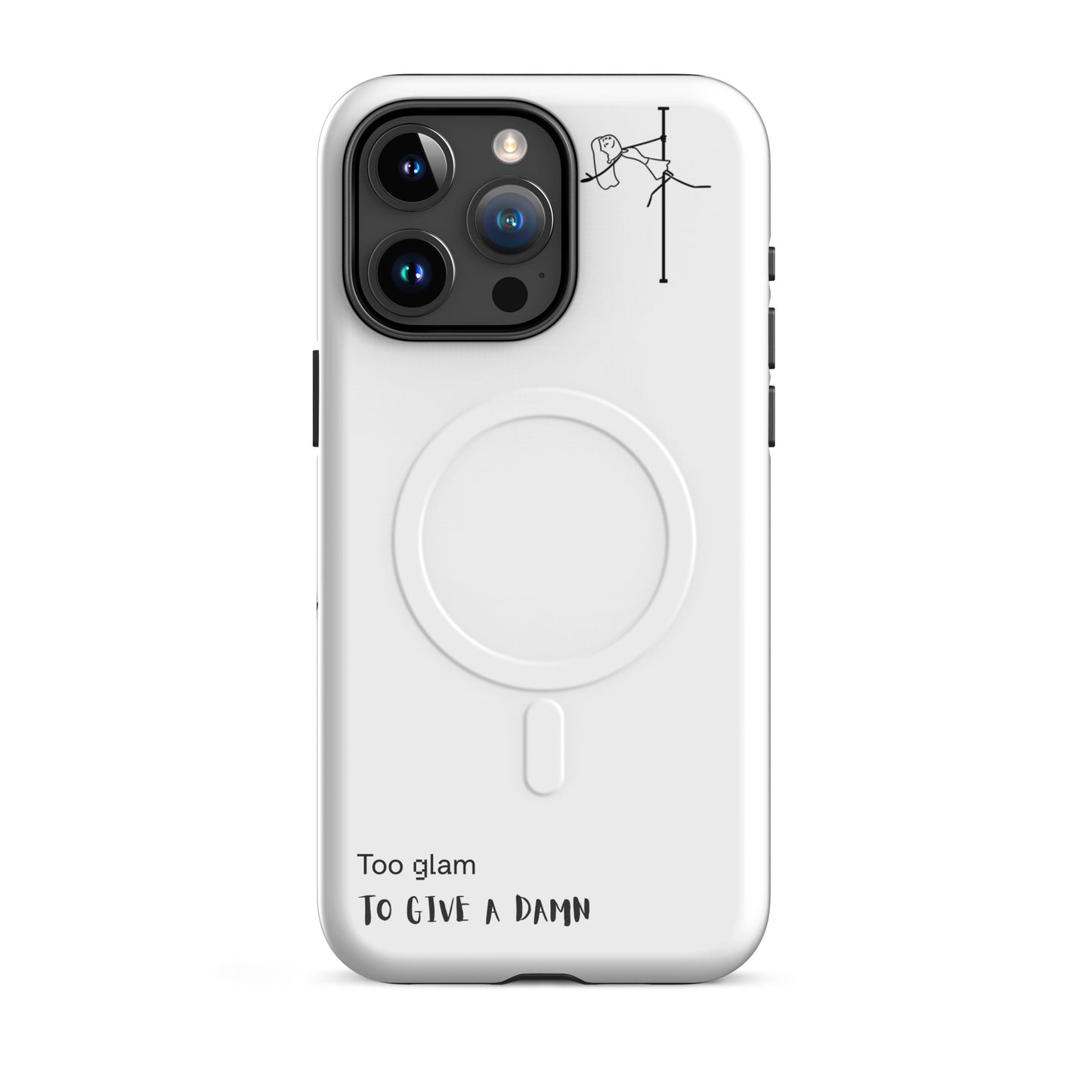 Durable tough case for iPhone featuring a bold pole dance design, perfect for protecting your phone with style for pole dancers and enthusiasts.