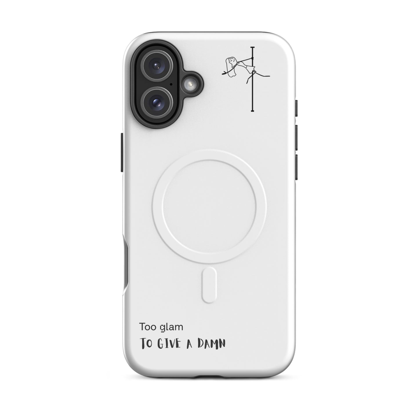 Durable tough case for iPhone featuring a bold pole dance design, perfect for protecting your phone with style for pole dancers and enthusiasts.