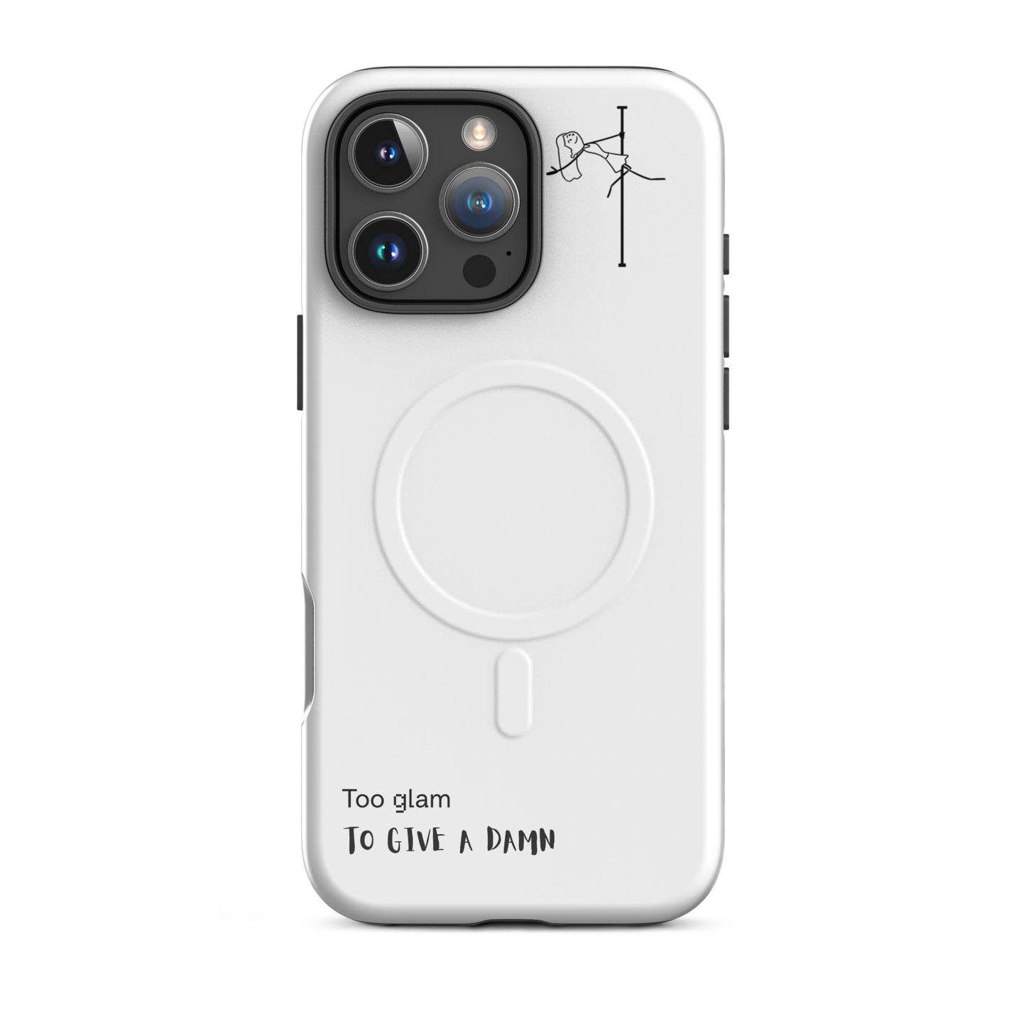 Durable tough case for iPhone featuring a bold pole dance design, perfect for protecting your phone with style for pole dancers and enthusiasts.