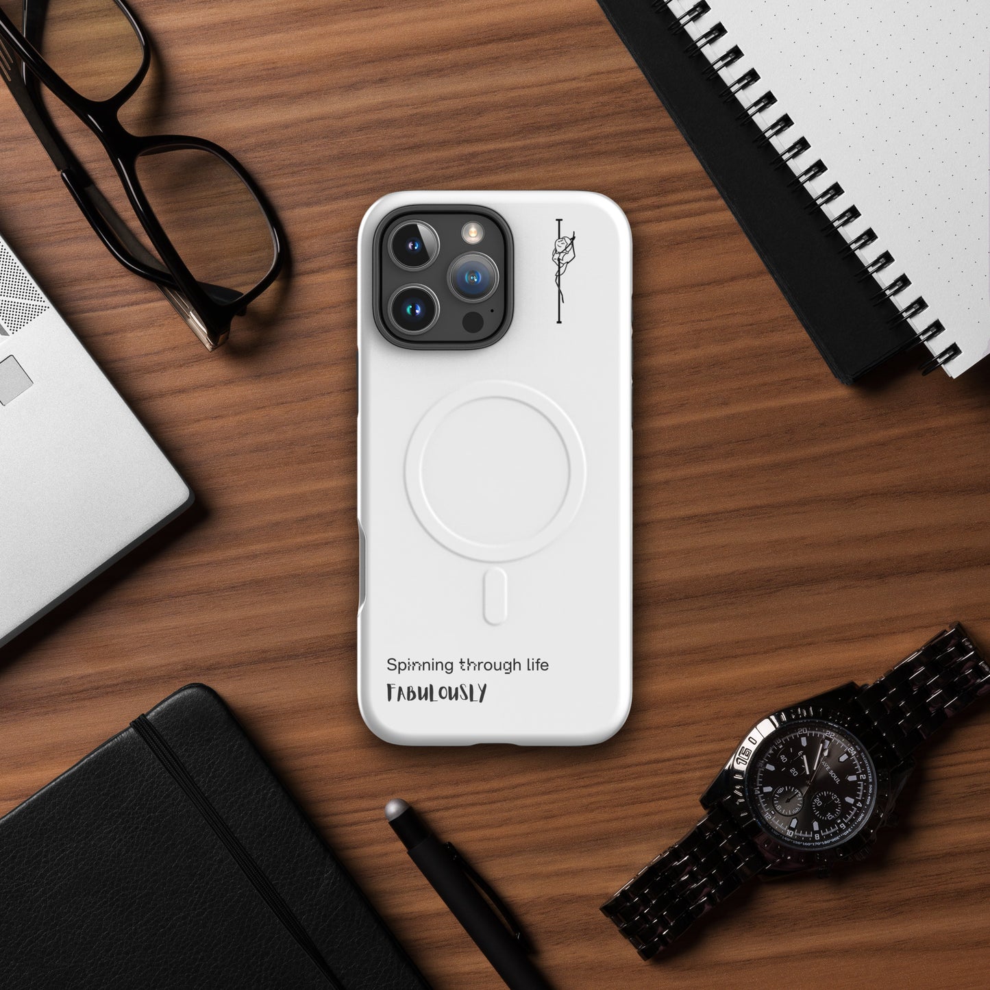 Stylish and durable iPhone tough case featuring a pole dance-inspired design, perfect for showcasing your passion while keeping your phone safe.