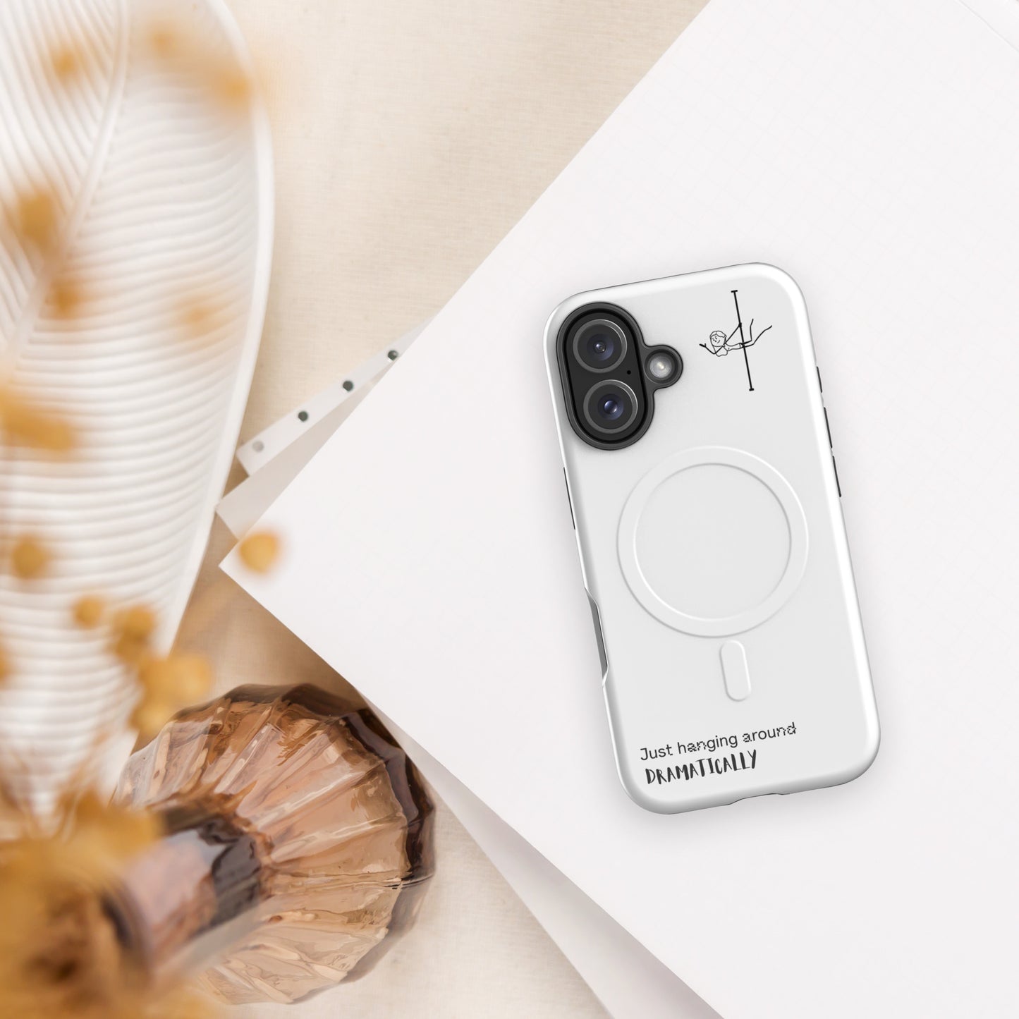 Protective iPhone tough case with a striking pole dance graphic, combining durability and personality for pole dance lovers.