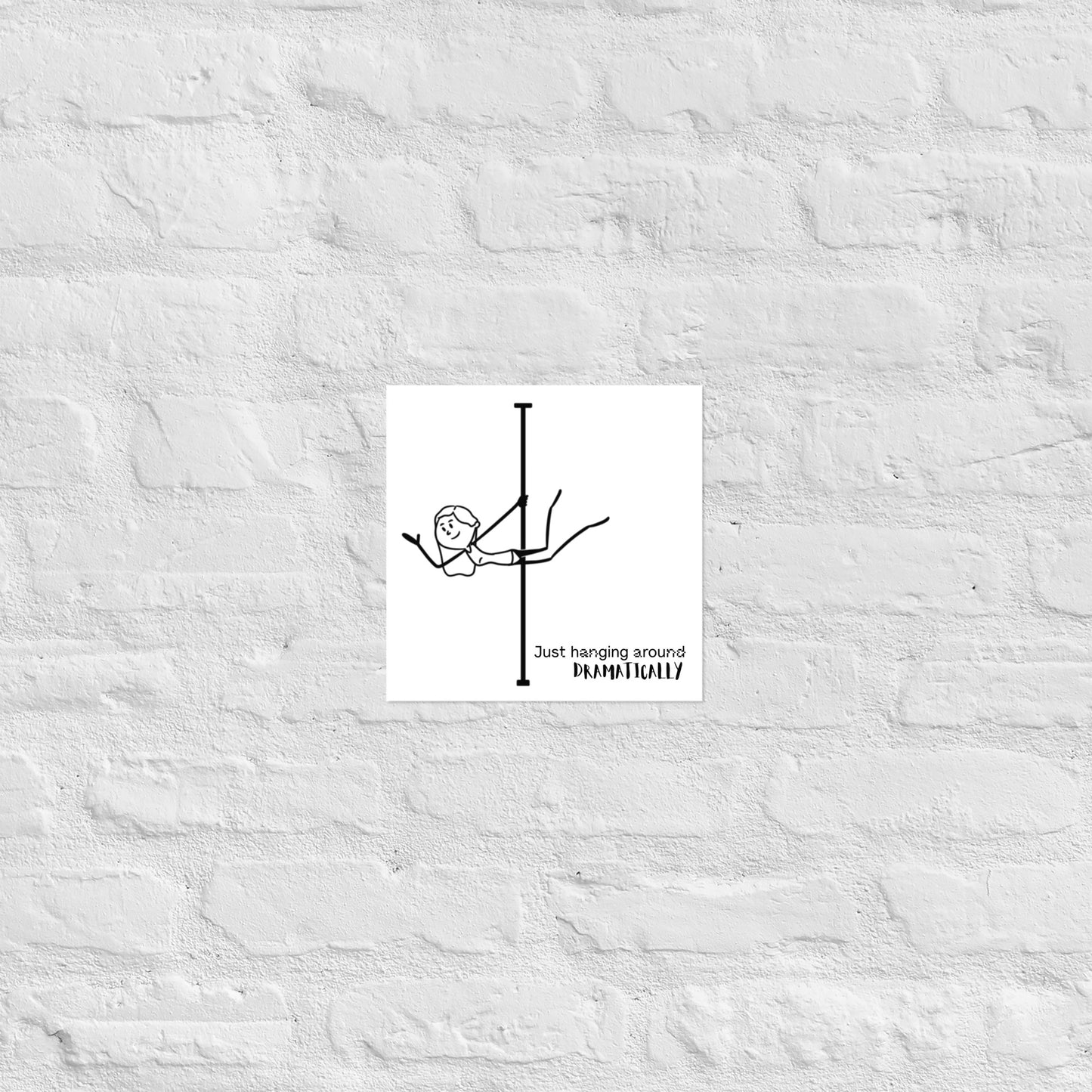 Stylish pole dance wall poster, ideal for adding personality to your pole practice area.