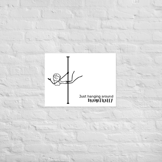 Stylish pole dance wall poster, ideal for adding personality to your pole practice area.