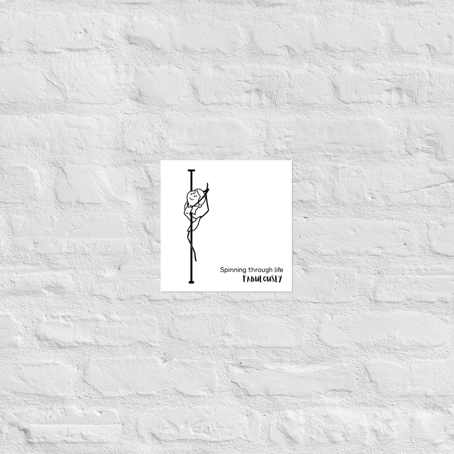 High-quality pole dance poster perfect for wall art in dance spaces, bedrooms, or studios.