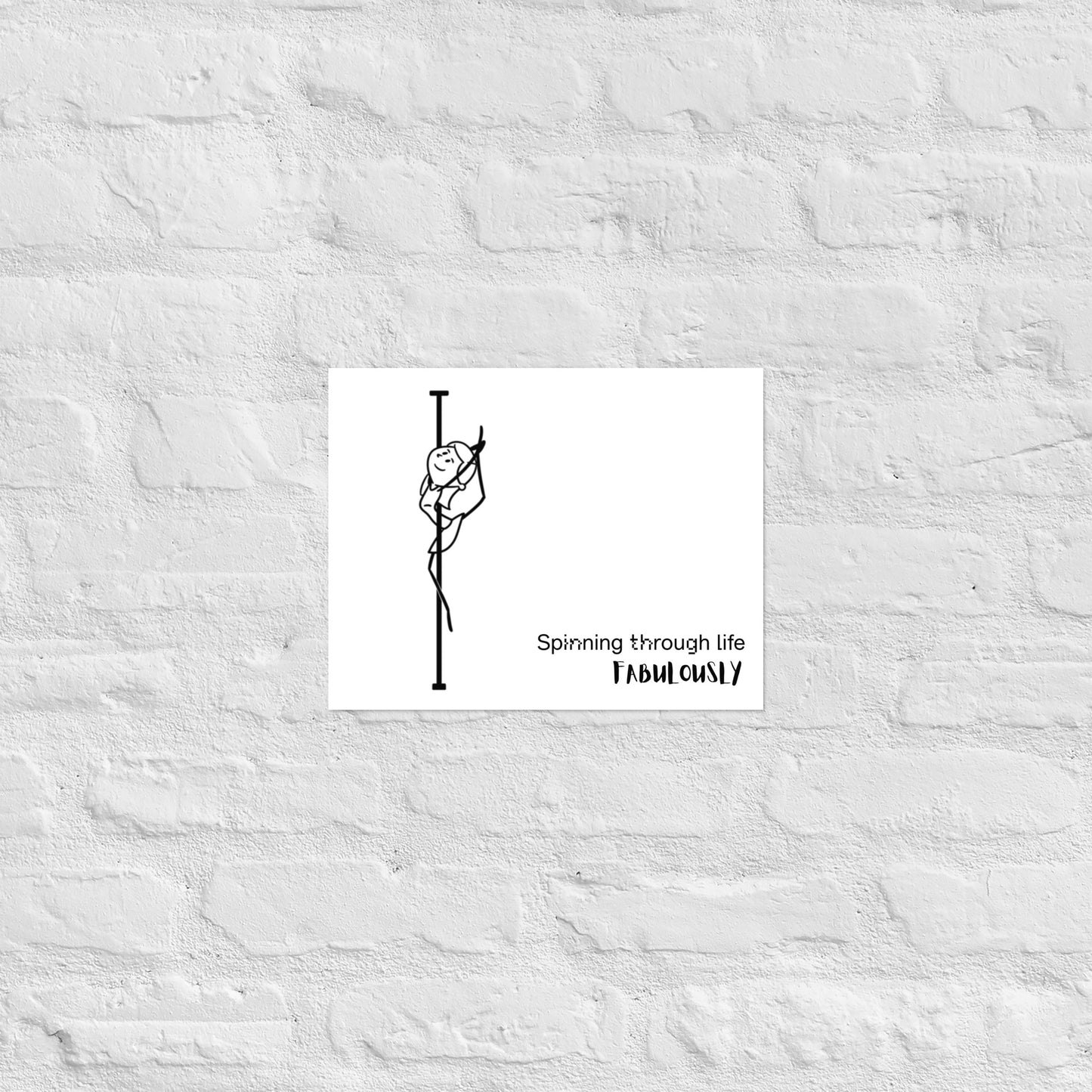 High-quality pole dance poster perfect for wall art in dance spaces, bedrooms, or studios.