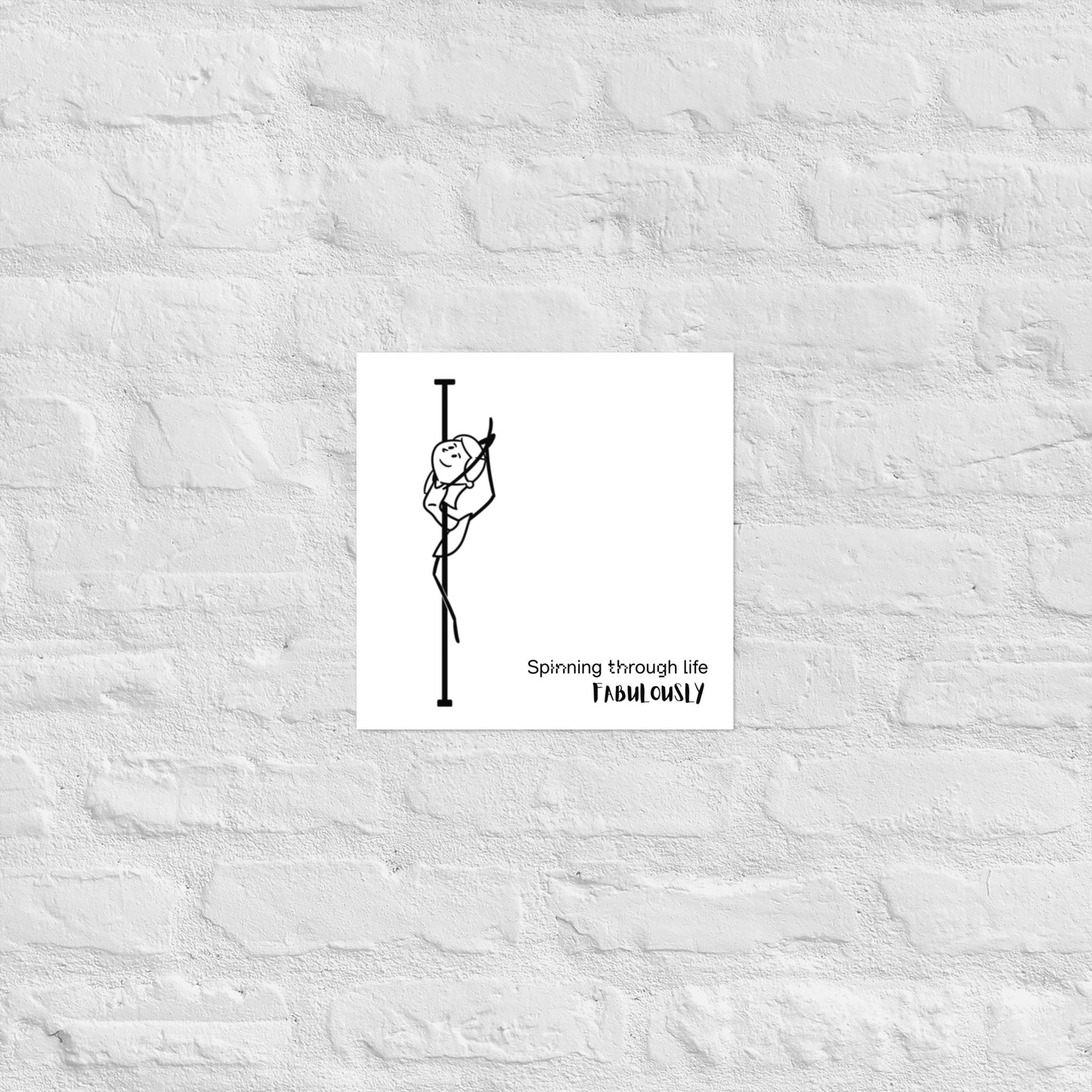 High-quality pole dance poster perfect for wall art in dance spaces, bedrooms, or studios.