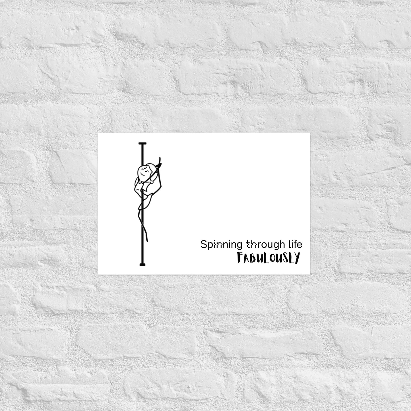 High-quality pole dance poster perfect for wall art in dance spaces, bedrooms, or studios.