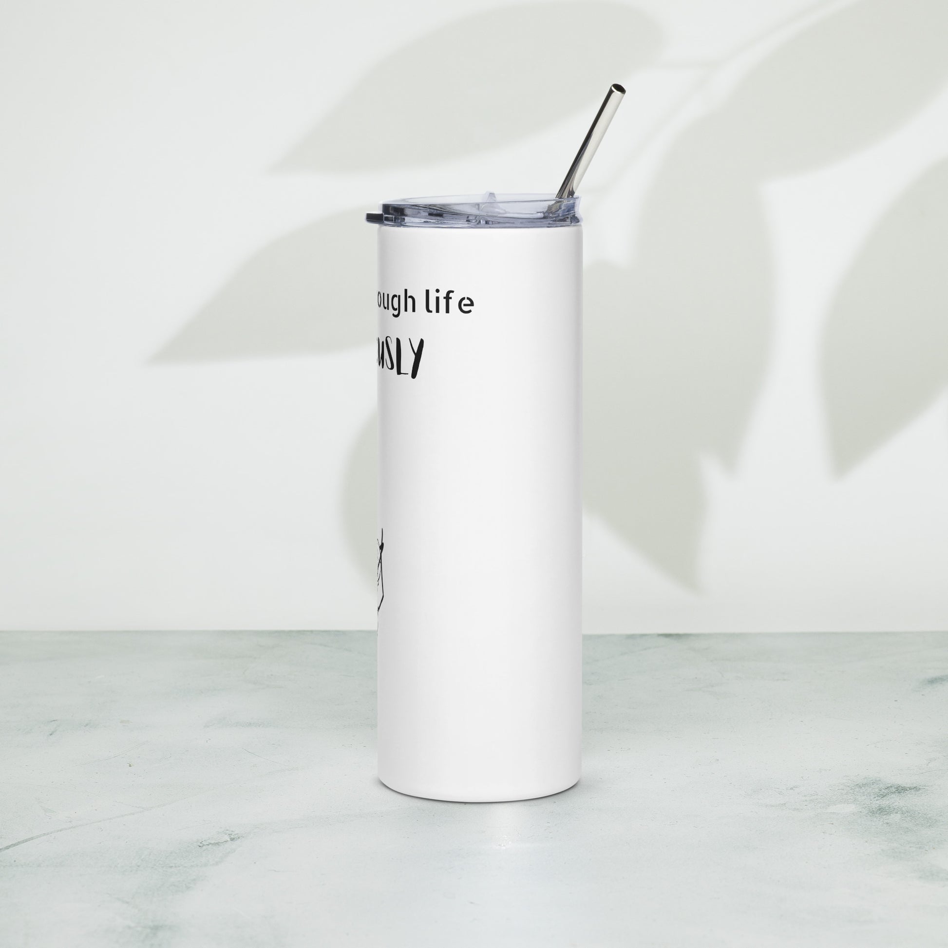 Durable stainless steel tumbler with pole dance design — ideal for studio sessions and travel.