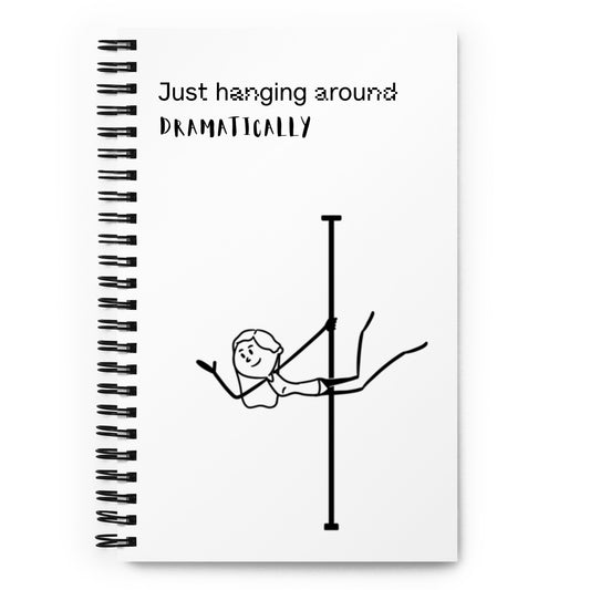 Pole dance themed notebook featuring pages for everyday use.