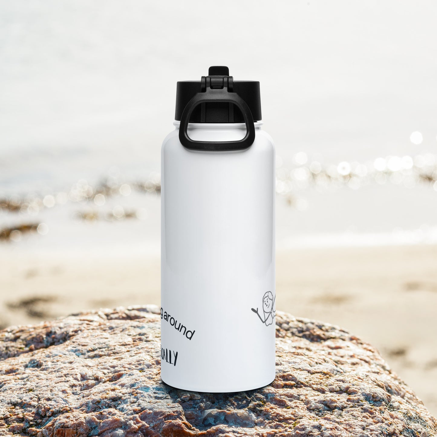 Durable pole dance water bottle with straw lid, ideal for studio sessions and workouts.