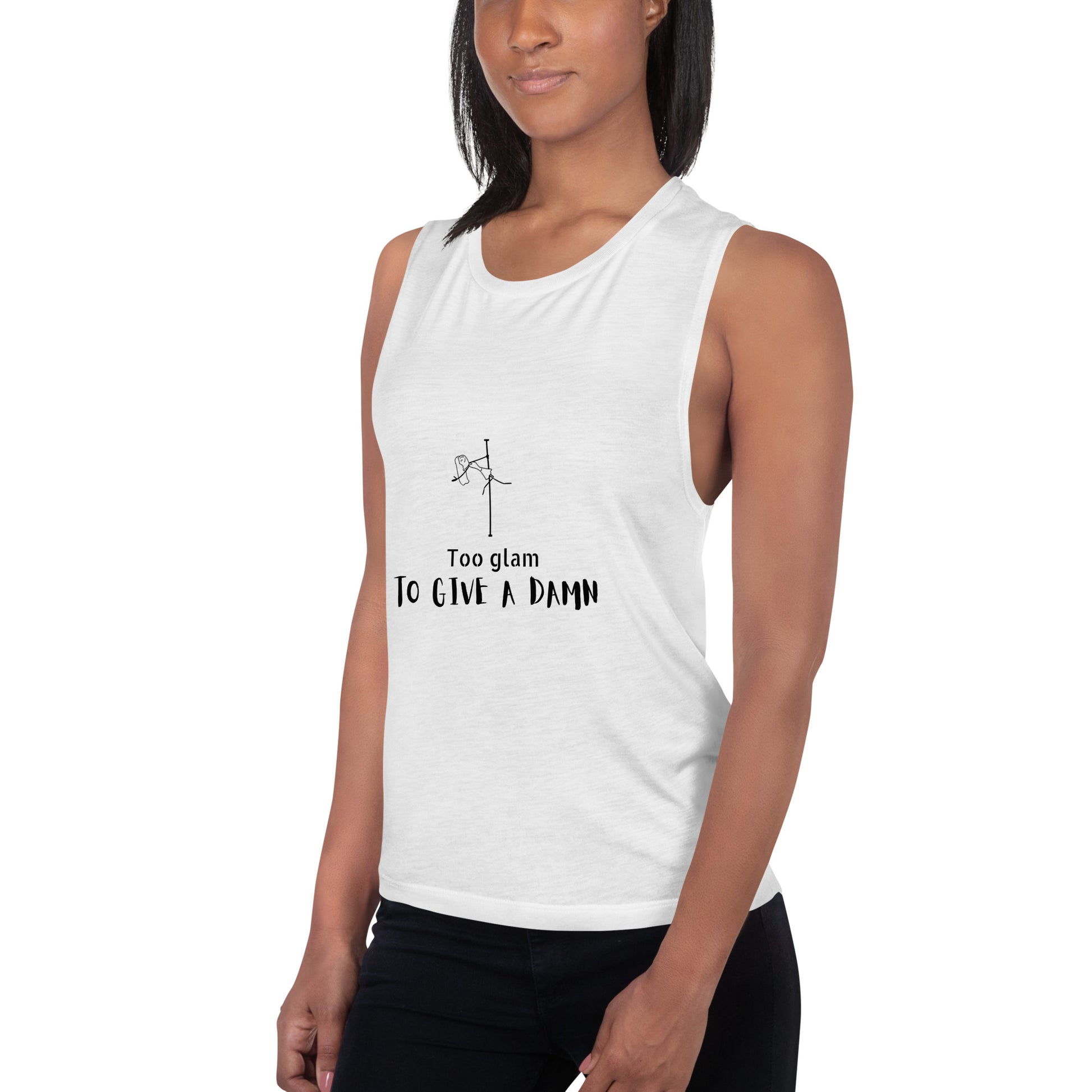 Stylish women’s tank top with a pole dance design, perfect for staying cool and comfortable during pole sessions or everyday activities.