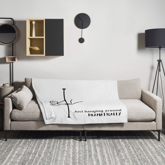 Cozy pole dance throw blanket with soft fleece feel — perfect for studio naps and chill nights.