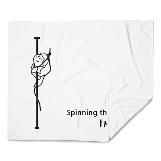 Cozy pole dance throw blanket with soft fleece feel — perfect for studio naps and chill nights.