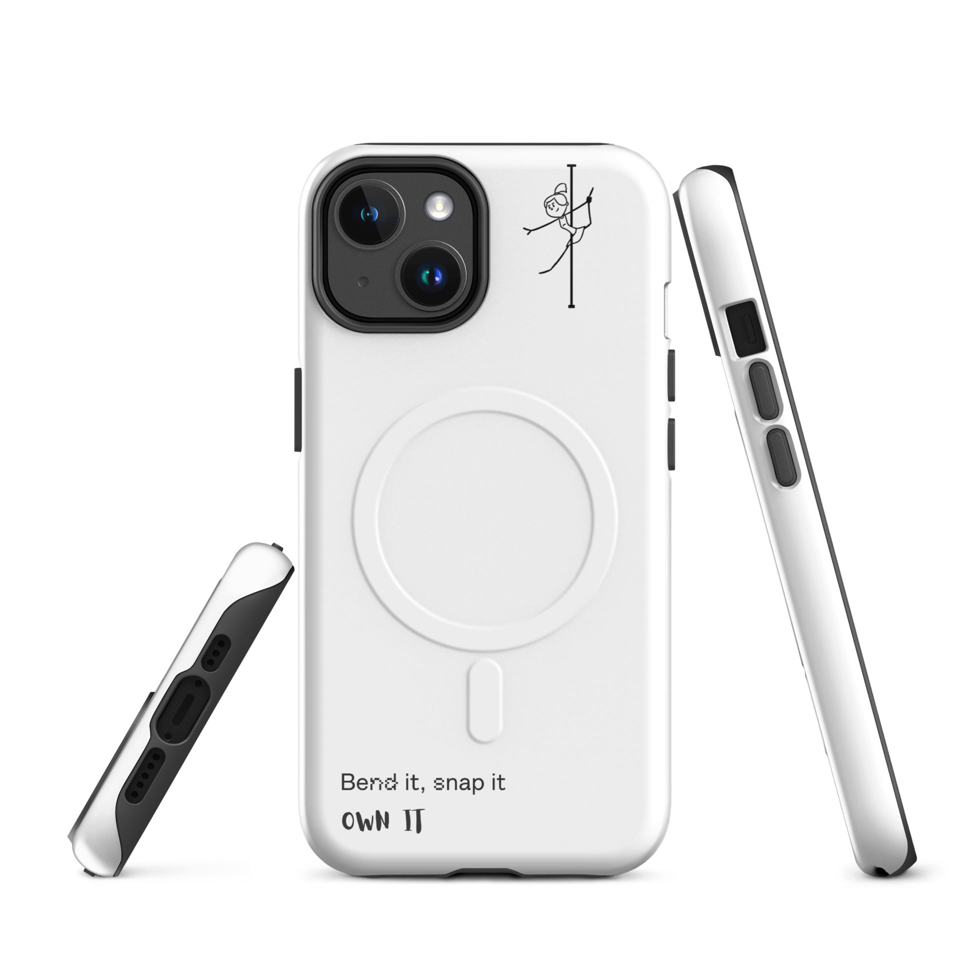 High-quality tough iPhone case with an eye-catching pole dance print, offering both protection and pole dancer attitude on the go.
