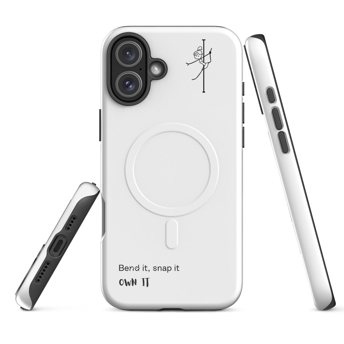 High-quality tough iPhone case with an eye-catching pole dance print, offering both protection and pole dancer attitude on the go.