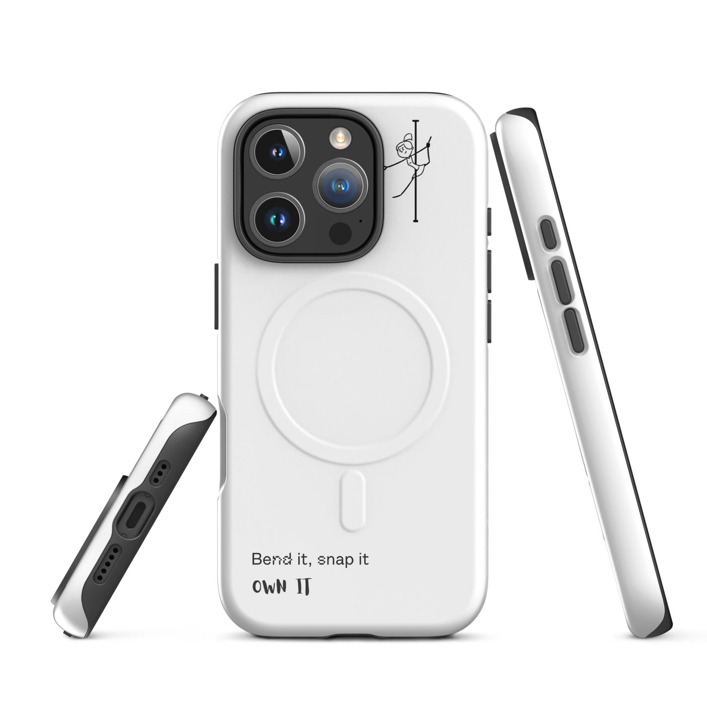 High-quality tough iPhone case with an eye-catching pole dance print, offering both protection and pole dancer attitude on the go.