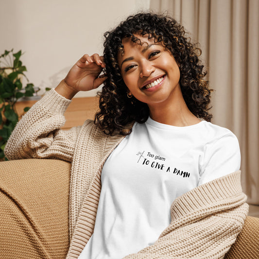 Women's pole dance relaxed t-shirt featuring a laid-back fit and breathable fabric for movement.