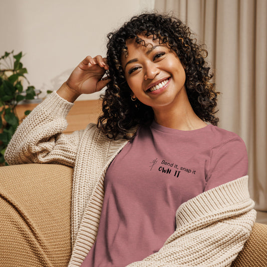 Pole dance women's relaxed t-shirt with soft, casual fit — perfect for studio or street style.