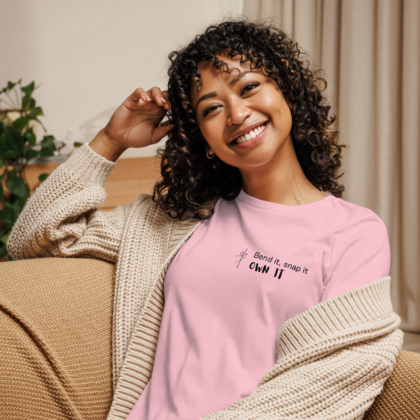 Pole dance women's relaxed t-shirt with soft, casual fit — perfect for studio or street style.