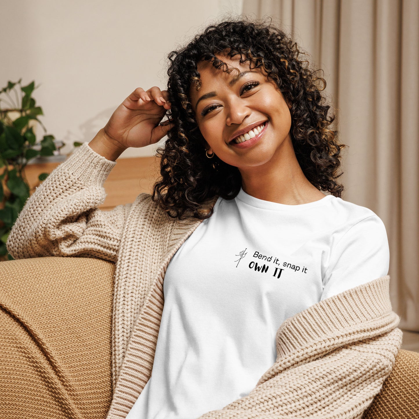 Pole dance women's relaxed t-shirt with soft, casual fit — perfect for studio or street style.