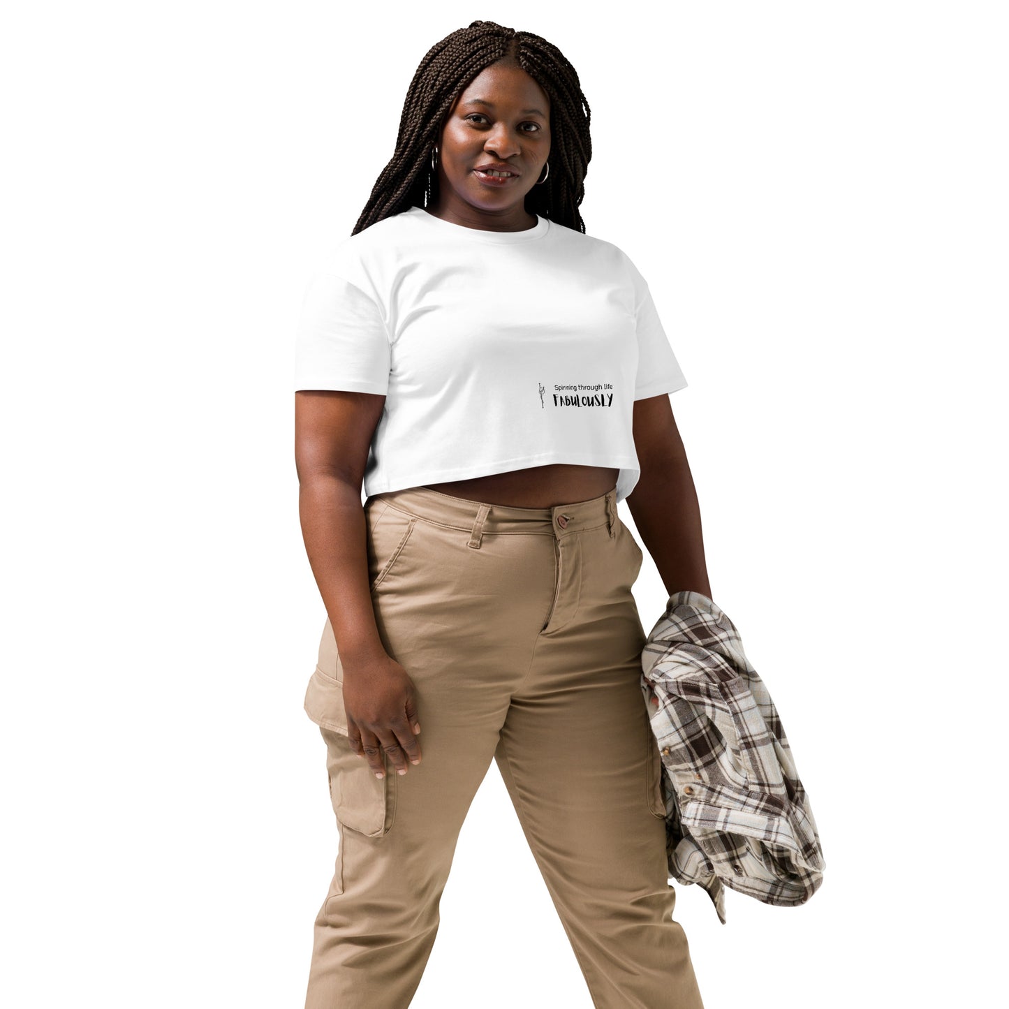 Stylish women’s crop top featuring a pole dance design, perfect for workouts, studio sessions, or casual wear for pole dance lovers.